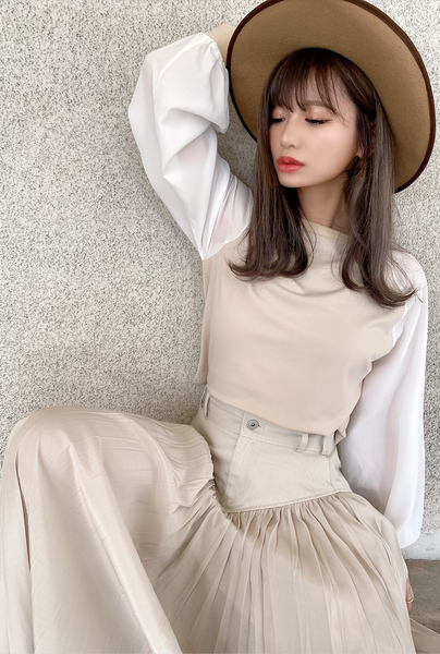 ONMO CIRCLE LAYERED DOCKING スカート　ブラック ONMO CIRCLE LAYERED DOCKING スカート ブラック 【公式通販】