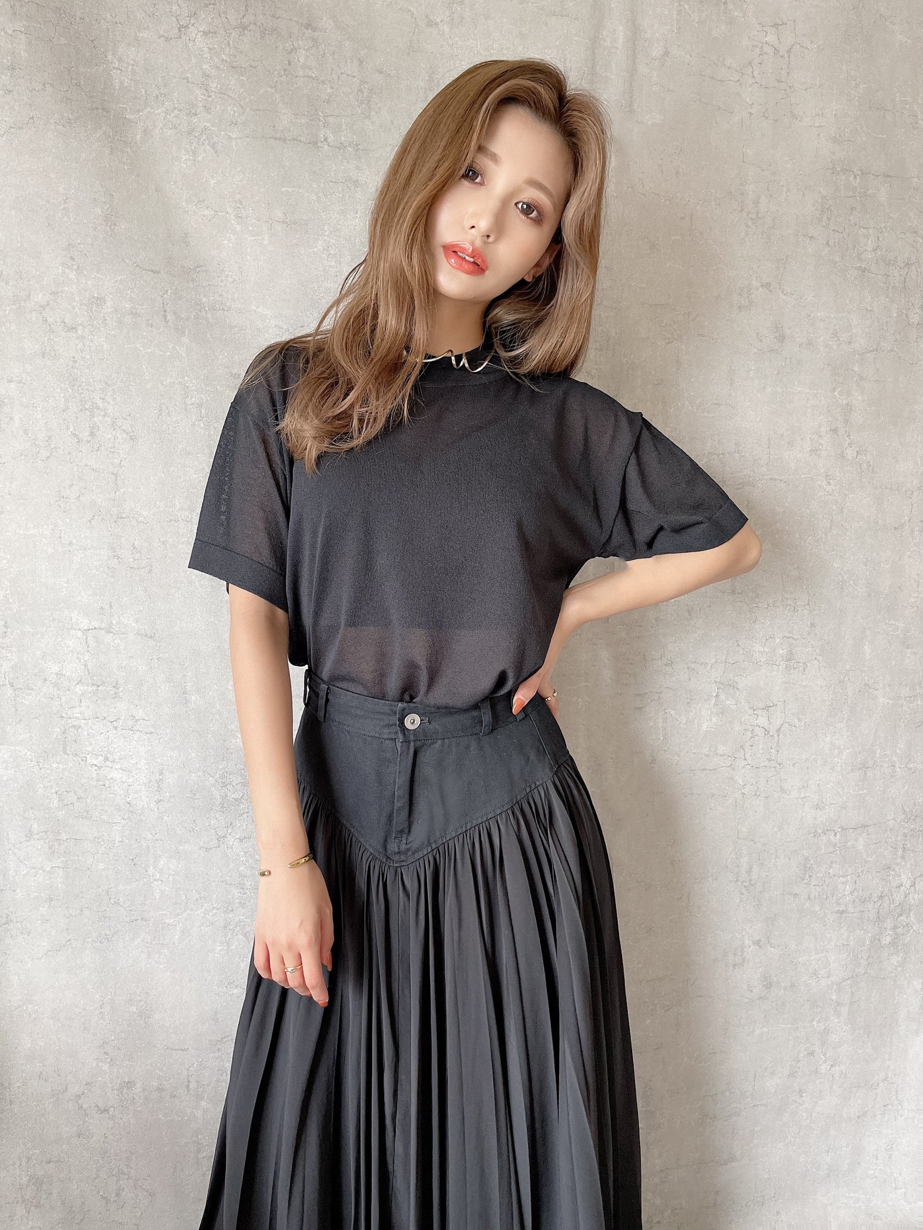 melt the lady マーブルシースルートップス Bubbles - melt the lady メルトザレディ sheer hook topsの通販
